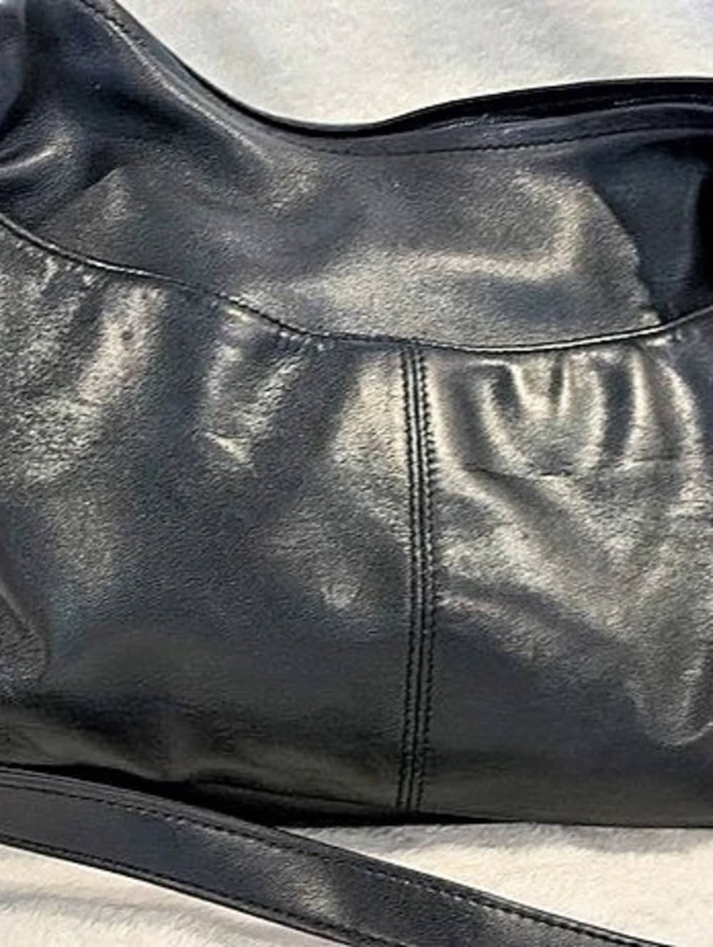 Liz Claiborne Black Leather Shoulder Bag